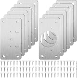 selizo Hinge Repair Plate 12PCS Cabinet Repair Plates with Screws Stainless view 1