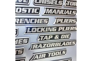 Lot de 12 étiquettes magnétiques pour boîte à outils, imprimées 3D, étiquettes de tiroir en métal durable, pour rangement de 