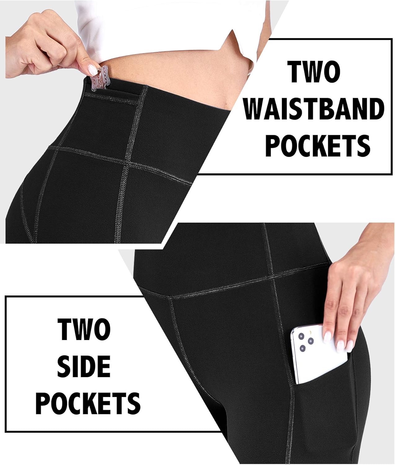 IUGA Bootcut Yoga Pants for Women with Pockets High Waisted Workout Pants Tummy Control Bootleg Work Pants for Women: Clothing