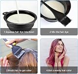 VARHHUXHA 10 Pcs Hair Dye Kit with Brush Bowl Gloves Clips Apron Ear Covers view 4