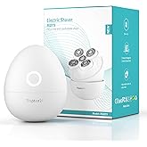 Electric Razors for Women - Magnetic 5D Floating Painless Shaver, Cordless Rechargeable Hair Remover, IPX6 Waterproof Wet Dry Shaving for Legs, Bikini, Face, Underarm, Arm (White, Matte)