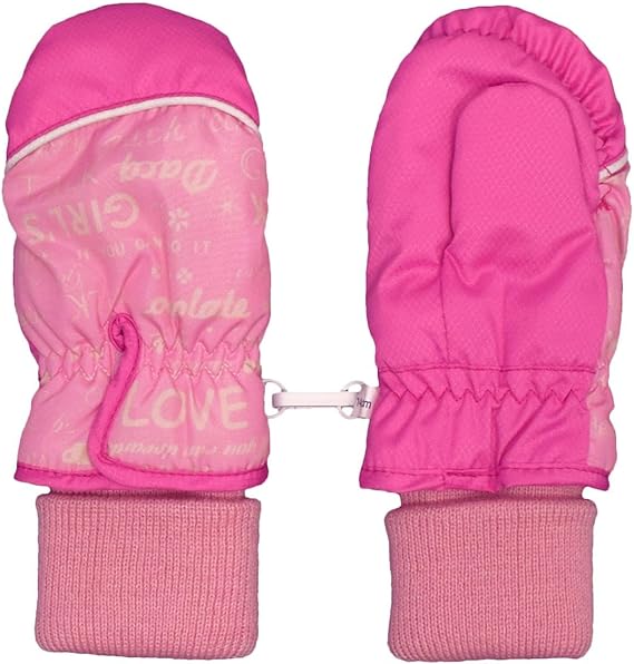 Amazon Co Jp アスナロ グローブ スノーミトン 女の子 ベビー 子供 ロゴ リブ 手袋 防寒 フリースkl ピンク 服 ファッション小物