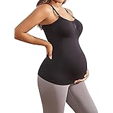 BampooPanPa Support Nursing Tank Tops for Breastfeeding, Comfort Stretch Maternity Camisoles No Built-in Bra