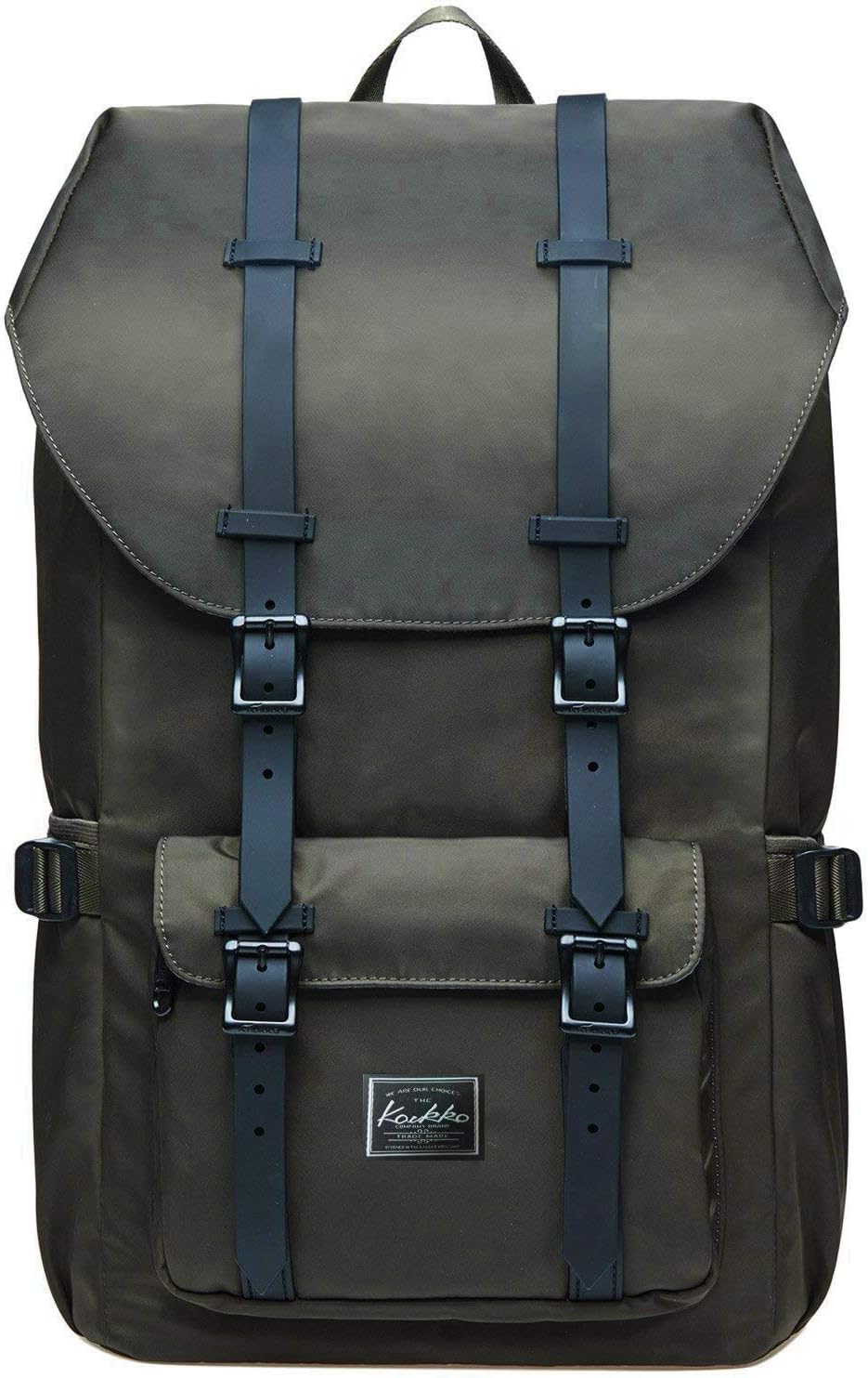 KAUKKORucksack Studenten Backpack 17 Zoll für 15" Notebook Lässiger Daypacks Schüler Bag Wandern Casual Daypack, 47 cm, 22.4 liters, Green (Army Grün(E5-3))