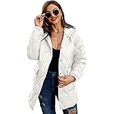 RISISSIDA Women Quilted Jacket Hooded Spring Fall Fashion, Loose lightweight Packable Transitional Puffer Coat