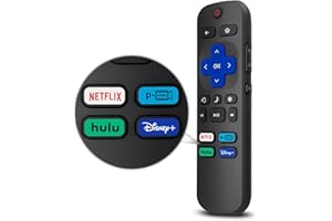 Replacement Remote Control Only for All Roku TV, Compatible for TCL Roku/Hisense Roku/Onn Roku Series Smart TVs (Not for Roku