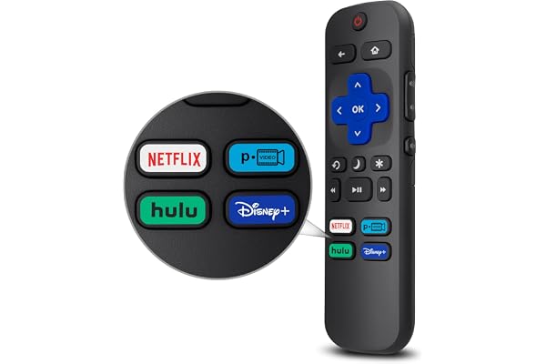 Replacement Remote Control Only for All Roku TV, Compatible for TCL Roku/Hisense Roku/Onn Roku Series Smart TVs (Not for Roku Stick and Box)