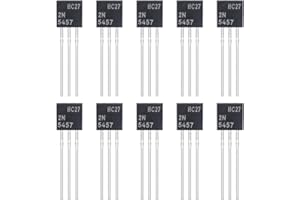 ALLECIN 2N5457 N-Channel Junction Field Effect Transistors 5457 JFET TO-92 25V 10mA (Pack of 10pcs)