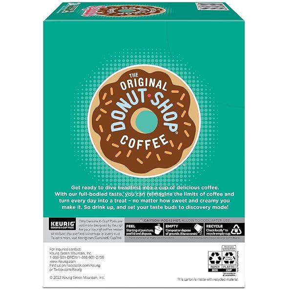 THE ORIGINAL DONUT SHOP REGULAR KEURIG SINGLE-SERVE K-CUP PODS, MEDIUM ROAST COFFEE, 24 COUNT