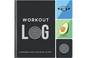 Fitness Logbook - Workout Planner - A5 Size, 15x20 cm, Charcoal Grey - Training Diary with Hardcover - Goal Setting for Bodyb