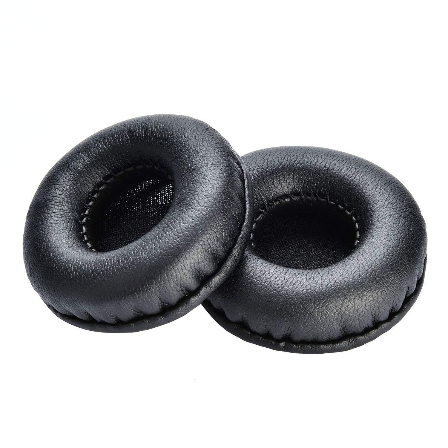 Yizhet 1 pair Round Ear Pads 50mm Universal Replacement Earpads Premium Protein Leather Memory Foam Ear Cushions for Headphone Ear Cup with 50mm Diameter