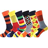 7DayOtter Modal Odor Resistant Dress Socks for Men Cotton Business Crew Patterned Dress Sock