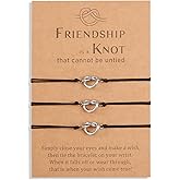 GBTBYS 2/3/4/5 Friendship Knot Infinity Bracelets for Best Friends Bestie Women Sister BFF Bridesmaid Daughter Forever Distance Matching Jewelry Galentines Valentines Day Gifts Birthday Wedding Party Gift