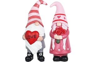 MEETYAMOR Valentines Day Decorations, 2 PCS Gnomes Figurines Valentines Day Decor, Handmade Valentine Decor, Valentines Day Decorations for The Home, Living Room, Dining Table, Mantle