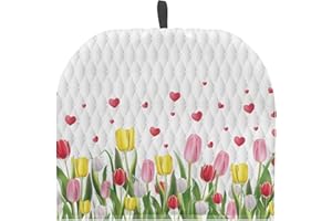 Psesaysky Tulip Insulated Teapot Cozy Decorative Large Easter Teapot Cover with Top Handle Lightweight Extra Thick Tea Pot Co