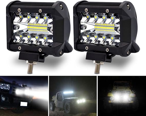 Amazon Safego 60w 作業灯 Led ワークライト 狭角30度 12v 24v対応 汎用 車外灯 農業機械 4インチ 角形 6000k ホワイト 2個 車 バイク 車 バイク Amazon Safego 60w 作業灯 Led ワークライト 狭角30度 12v 24v対応 汎用 車外灯 農業機械 4インチ 角形 6000k ホワイト 2個 車 バイク 車 バイク
