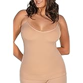 VELISDE Women Plus Size Shapewear Tank Top Compression Tank Tummy Control Scoop Neck Camisole Tops Seamless Cami Tops