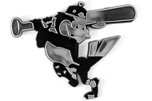FANMATS MLB Baltimore Orioles Chrome Emblem, 3.25" x 3.25", Gray, One Size
