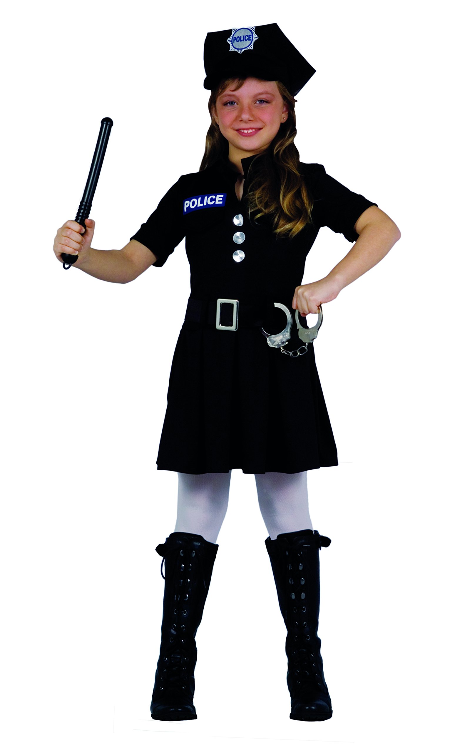 Ciao Fiori Paolo 61223 Children's Police Officer Costume 7-9 anni Black