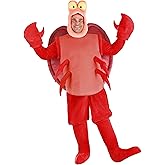 Disney The Little Mermaid Sebastian Plus Size Men's Costume, for Halloween, Cosplay, Beach Theme Party & Dress Up