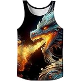 Men's 3D PrintT Tank Top, Graphic Sleeveless Shirts, Summer Tops, Quick Dry, Beach Sport T-Shirts