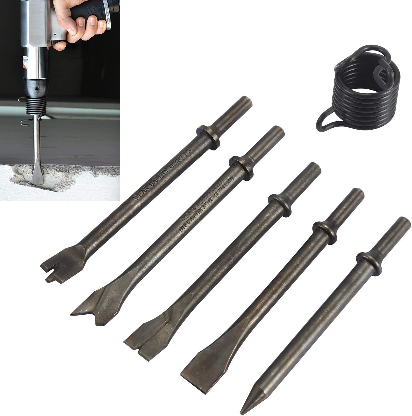 Anndason 6 Pcs Heavy Duty Smoothing Pneumatic Air Hammer Pneumatic