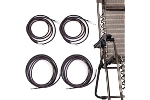 Bealuffe Replacement Cords for Zero Gravity Chair 4 Cords Patio Recliner Repair Laces for Lounge Chair Bungee Chair Antigravity Chair (Coffee)