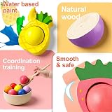 Seagoal Montessori Toys 1 Year Old Wooden Fruit Sorting Color Match 8 fruits view 5