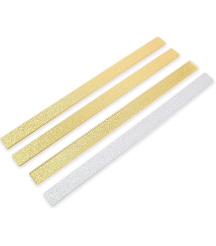 Stilvolle Mahjong-Schieber Aus Acryl – Goldener Glitzer Für Elegantes Spielvergnügen (4 Stück, 43,2 Cm)