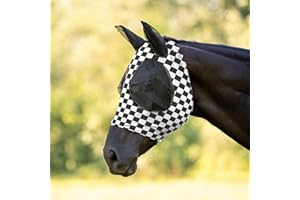 Jeffers Expression Lycra Horse Fly Mask – Full Size, Skater Cowgirl – Lightweight Stretch Horse Mask with Mesh Eyes & Ears, Breathable Lycra Fly Mask for Horses, Equine Summer Apparel & Gear