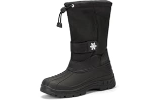 koppu Boys Girls Snow Boots Kids' Waterproof Snow Boots for Winter Slip Resistant Cold Weather Shoes