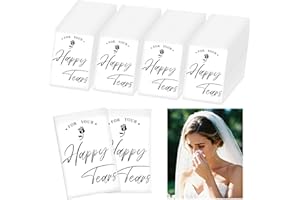 Ocmoiy 30 Pack Happy Tears Tissues for Wedding, 3 Ply Wedding Tissue Packs For Guests, Bulk Individual Facial Pocket Tissues for Wedding Party Favors Travel Graduation Celebration
