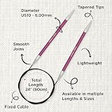 KnitPro Zing Fixed Circular Needles 24in 60cm 6.00mm view 3