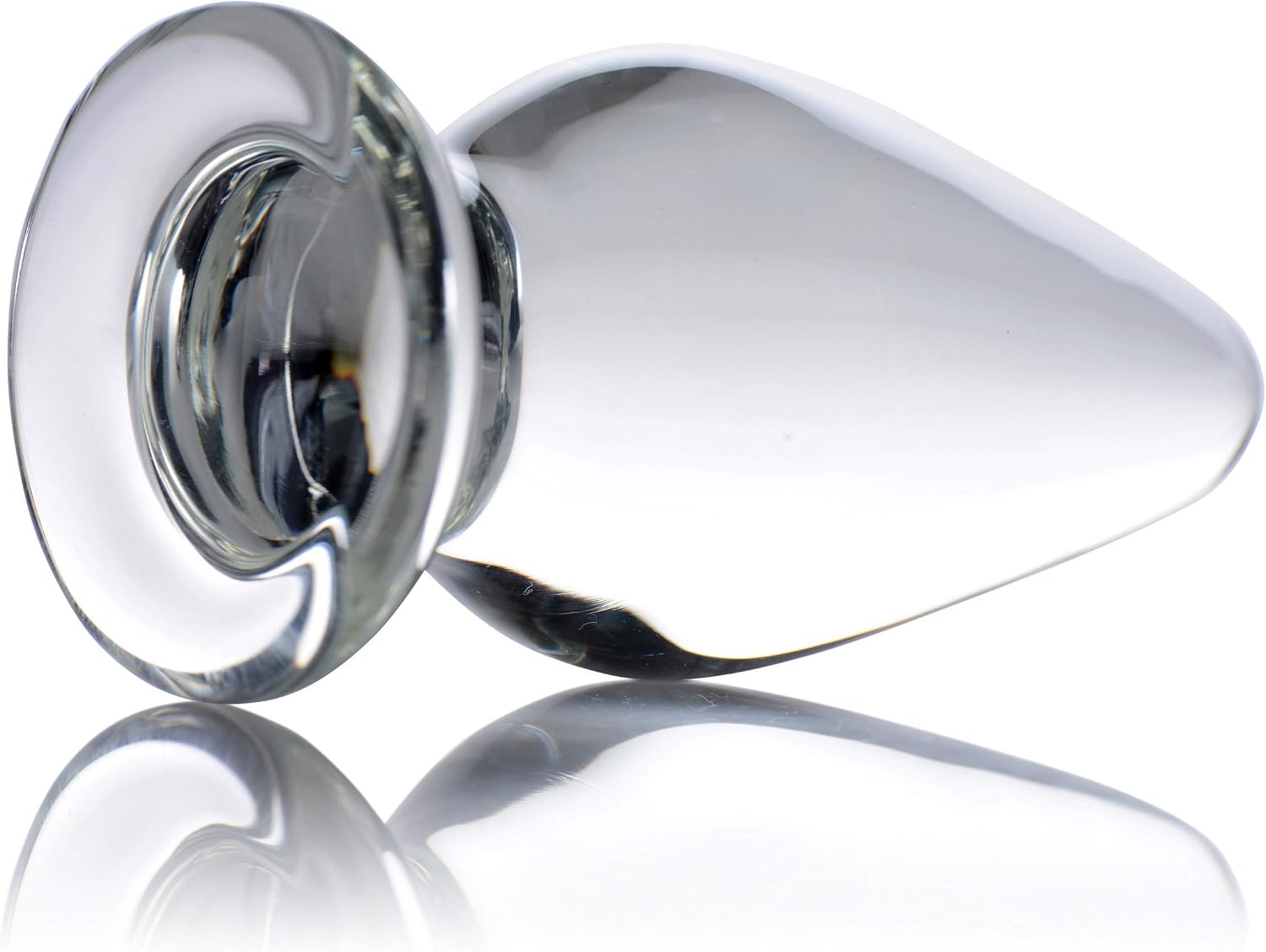 Ember Weighted Tapered Anal Plug, Clear - Image 4