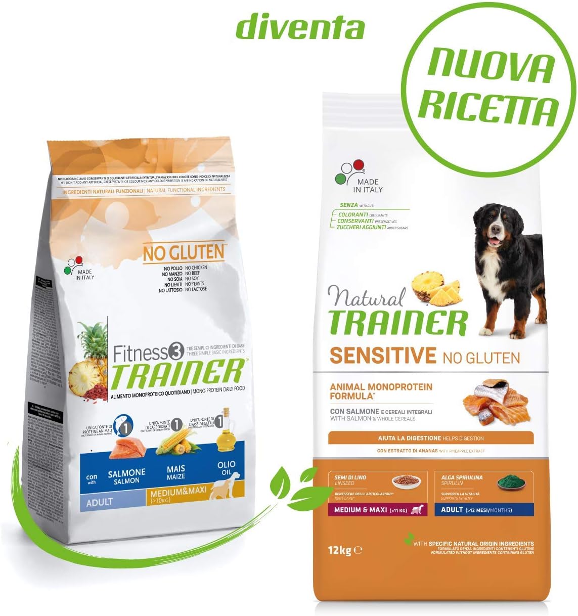 Natural Trainer Sensitive No Gluten Adult Dog Food with Salmon - 12 kg, Lamb, 12 kg (Pack of 1) - Image 3