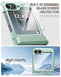 Vizvera for Samsung Galaxy Z Flip 6 Case with Hinge