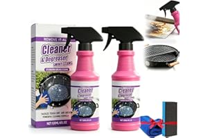 Fast-Acting Heavy-Duty Grill Degreaser Spray, 120ml BBQ Grill Cleaner, 𝐆rill and Smoker Cleaner and Degreaser, 𝐆rill 𝐂lean