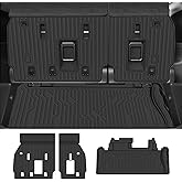 apttpas Cargo Mat Compatible with 2021-2025 2026 Toyota Sienna 7&8 Seater Trunk Mat & 3rd Row Seat Back Protector All-Weather TPE Cargo Liner Replacement for 2021-2026 Toyota Sienna Accessories