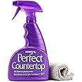 HOPE'S Perfect Countertop Cleaner and Polish - Streak-Free Multi Surface Cleaning Spray - Kitchen Spray for Granite, Quartz, Marble, Stone, Laminate, CORIAN, 22 Fl Oz, Pack of 1 with Microfiber Cloth