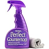 HOPE'S Perfect Countertop Cleaner with Microfiber Cloth, Streak Free Multi Surface Cleaning Spray, Pack of 1 with Microfiber 