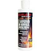 Rutland Liquid Stove and Grill Polish for Cast Iron and Steel - Restores Wood Stoves &amp; Fireplace Grates, Made in USA, Black, 8 oz