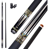 CRICAL Carbon Fiber Pool Cue Set, Low Deflection, Pro Taper Shaft, 58 Inch | 12.5mm tip, extension, weight bolts, cue case included