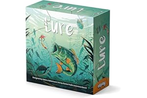 ALLPLAY Lure Board Game for Adults or Families - Wager Dice to Roll and Catch Fish - Push Your Luck with Less Dice Or Secure The Catch - 1-Minute to Teach - 15 Minutes Play Time - 2 to 5 Players