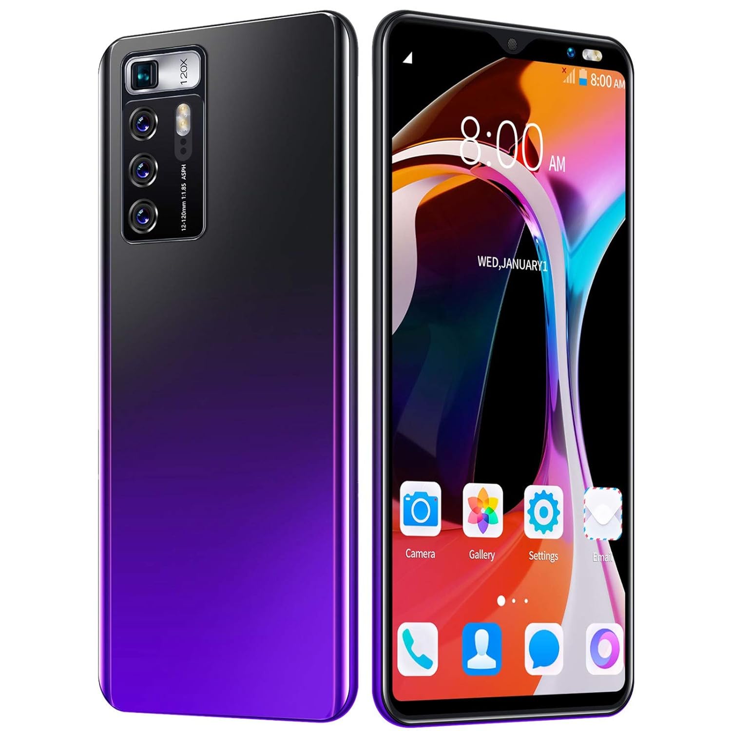 Smartphone 5,5"Ultradünne Android7.0 Quad-Core 1GB + 4GB GSM WiFi Dual ...