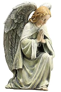 Napco Kneeling Angel Garden Statue, 11-3/4-Inch Tall