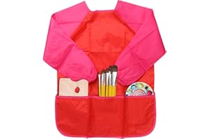 NEWSTYLE Children's Art Smock - Long Sleeve Waterproof Kids Painting Apron for School Classroom and Kitchen