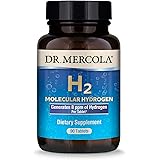 Dr. Mercola H2 Molecular Hydrogen Dietary Supplement, 90 Servings (90 Tablets), Non GMO, Gluten Free, Soy Free