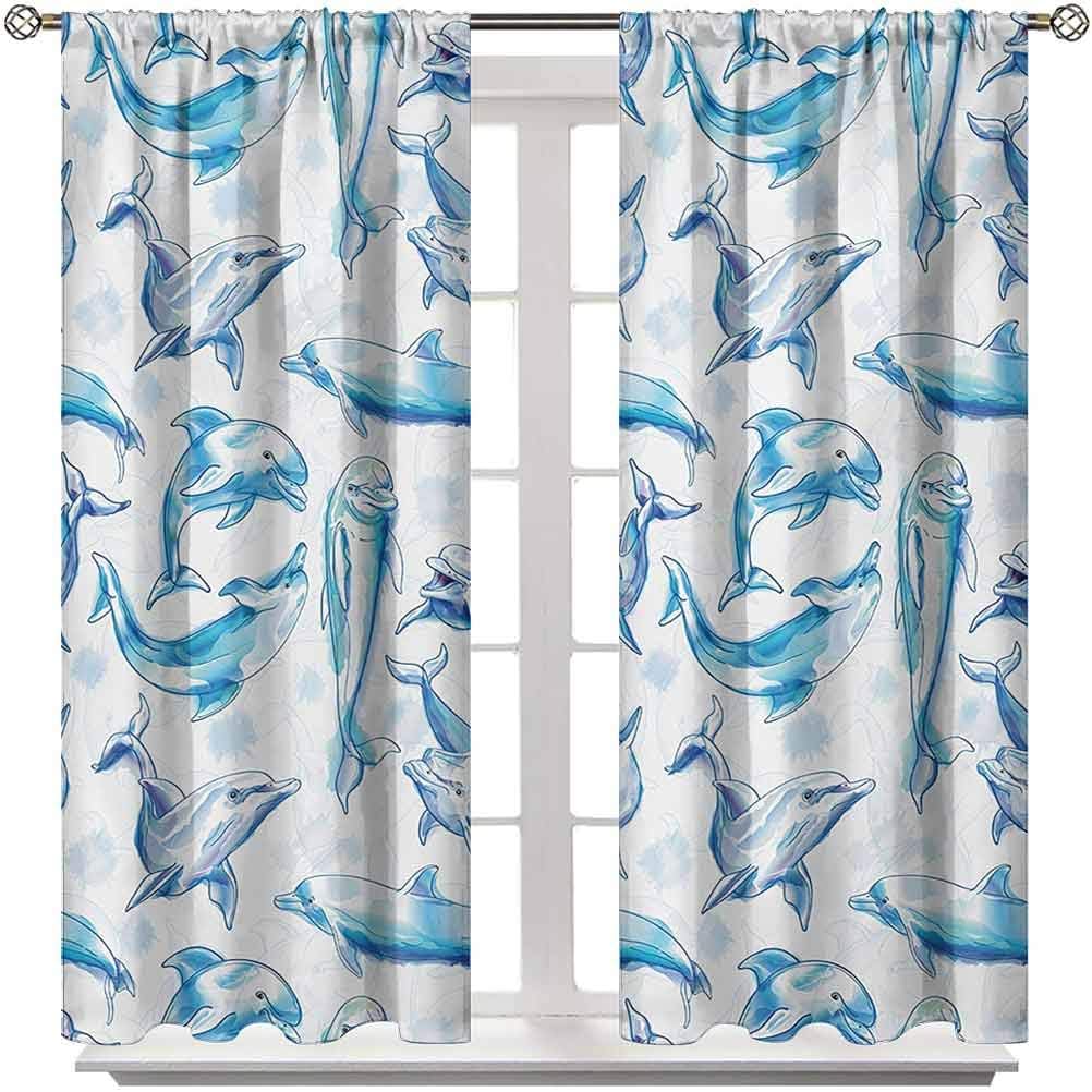 Amazon.com: Blackout Curtains Sea Animals Thermal Insulated Window