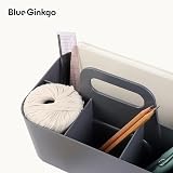 BLUE GINKGO Stackable Organizer Caddy Grey – Korean Made Portable Tote view 7