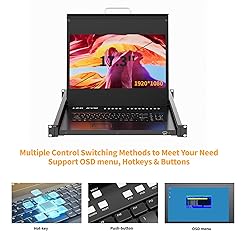 1U Rack Mount KVM Console,Arvitek 17.3" LCD Monitor